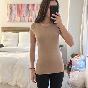 Express size small tan short sleeve t shirt